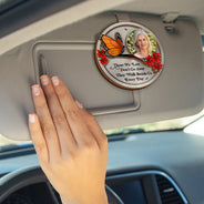 Memorial,Family,Gift For Grandparents,Parents,Sad - Custom Photo Memorial Although You Cannot See Me I'm Always With You - Personalized Custom Shaped Car Visor Clip