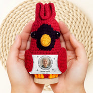Family,Memorial,Sad - Custom Photo Memorial Always Loved Never Forgotten - Personalized Doll Crochet With Custom Card
