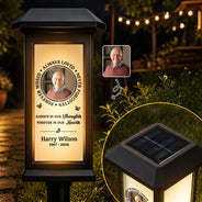 Christmas, Custom Photo, Sympathetic, Family, Memorial, Upload Full Photo - Custom Photo Memorial Always Loved Never Forgotten - Personalized Solar Garden Light