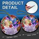 Sad, Memorial, Family, Parents, Gift For Grandparents, Christmas - Custom Photo Memorial Bird Family I'm Always With You - Personalized Circle Glass Ornament