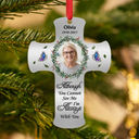 Family,Memorial,Parents,Gift For Grandparents,Custom Photo,Christmas,Sad - Custom Photo Memorial Christmas I'm Always With You - Personalized Metal Ornament