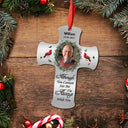 Family,Memorial,Parents,Gift For Grandparents,Custom Photo,Christmas,Sad - Custom Photo Memorial Christmas I'm Always With You - Personalized Metal Ornament