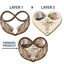 Memorial - Custom Photo Memorial Dad Mom I Have An Angel Watching Over Me - Personalized Custom Shaped Car Visor Clip
