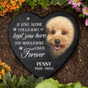 Sad,Memorial,Dog Lovers,Pet Lovers - Custom Photo Memorial Dog Cat You Left A Paw Print - Personalized Heart Memorial Garden Stone