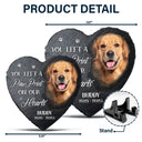 Sad,Memorial,Dog Lovers,Pet Lovers - Custom Photo Memorial Dog Cat You Left A Paw Print - Personalized Heart Memorial Garden Stone
