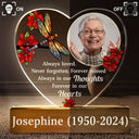 Memorial, Gift For Mother, Sad, Custom Photo - Custom Photo Memorial Forever Missed Always Shine In Our Hearts - Personalized Custom Shaped LED Light
