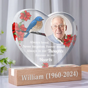 Memorial, Gift For Mother, Sad, Custom Photo - Custom Photo Memorial Forever Missed Always Shine In Our Hearts - Personalized Custom Shaped LED Light