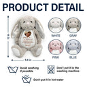 Memorial,Family,Gift For Grandparents,Parents - Custom Photo Memorial Here's A Special Hug - Personalized Soft Toy Bunny