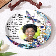 Memorial, Family, Sad, Gift For Mother - Custom Photo Memorial I'm Always With You - Personalized Ceramic Plate