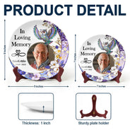 Memorial, Family, Sad, Gift For Mother - Custom Photo Memorial I'm Always With You - Personalized Ceramic Plate