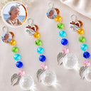 Christmas, Custom Photo, Sympathetic, Family, Memorial, Upload Full Photo, Icon - Custom Photo Memorial I'm Always With You - Personalized Crystal Suncatcher With Charm
