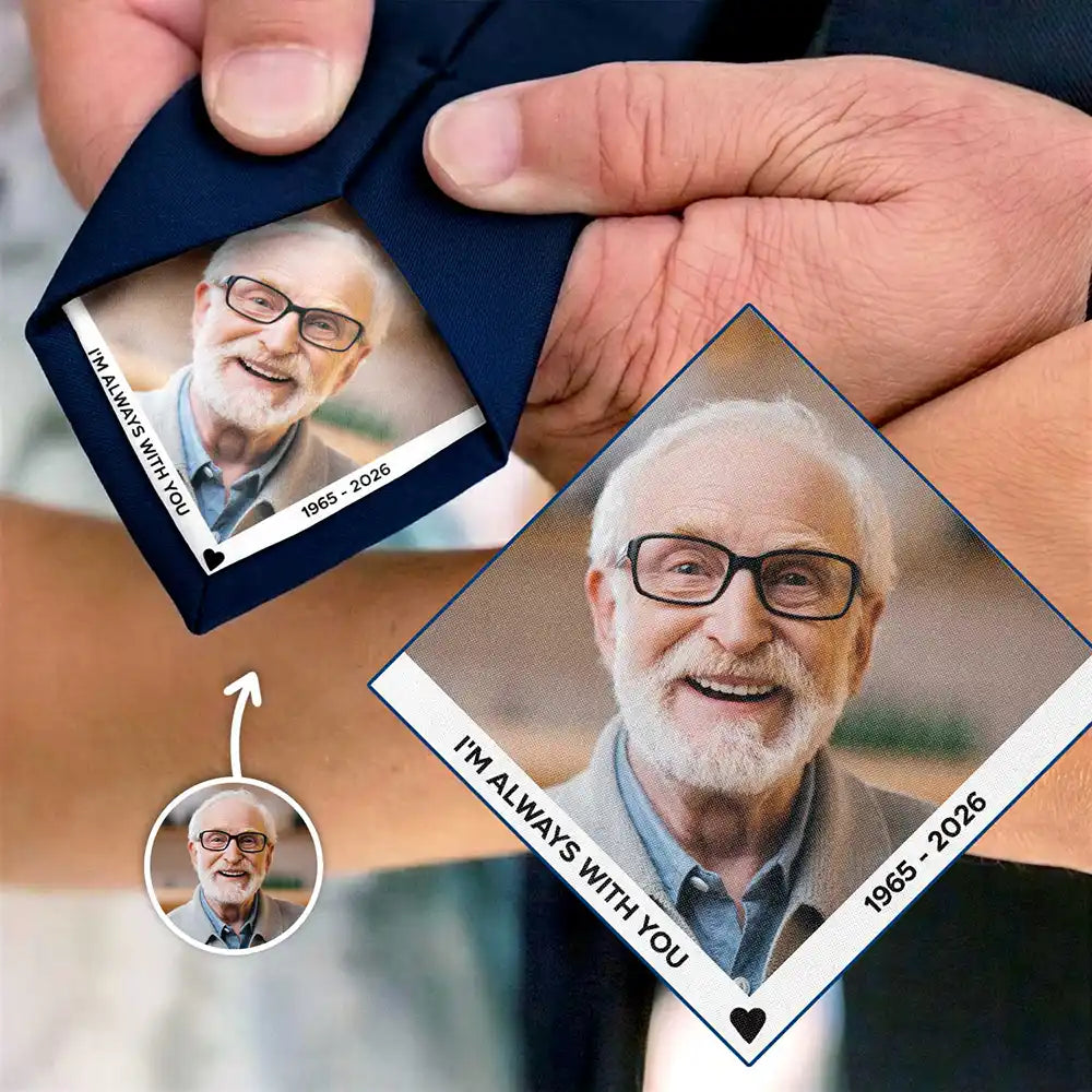 Custom Photo Memorial I'm Always With You - Personalized Fabric Tie Patch