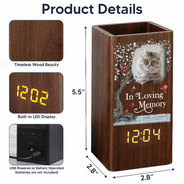 Custom Photo,Memorial,Gift For Yourself,Healing,Upload Full Photo - Custom Photo Memorial I'm Always With You - Personalized Pen Holder With Clock