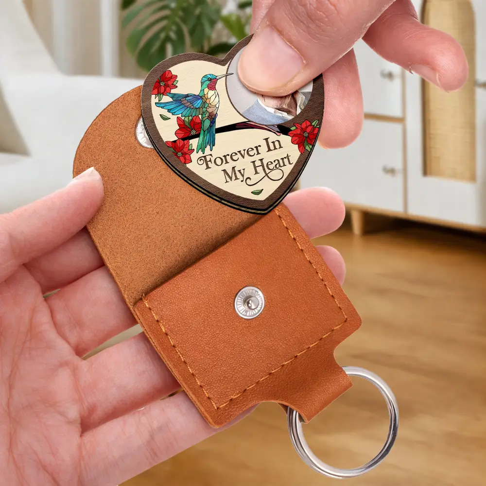 Family,Parents,Gift For Grandparents,Memorial,Sad - Custom Photo Memorial I'm Always With You - Personalized Wooden Pocket Hug