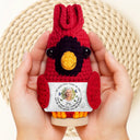 Memorial, Family, Gift For Grandparents - Custom Photo Memorial My Mind Still Talks To You - Personalized Doll Crochet With Custom Card