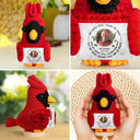 Memorial, Family, Gift For Grandparents - Custom Photo Memorial My Mind Still Talks To You - Personalized Doll Crochet With Custom Card