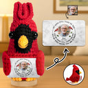 Memorial, Family, Gift For Grandparents - Custom Photo Memorial My Mind Still Talks To You - Personalized Doll Crochet With Custom Card