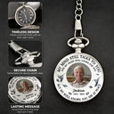 Custom Photo,Memorial,Sad - Custom Photo Memorial My Mind Still Talks To You - Personalized Pocket Watch