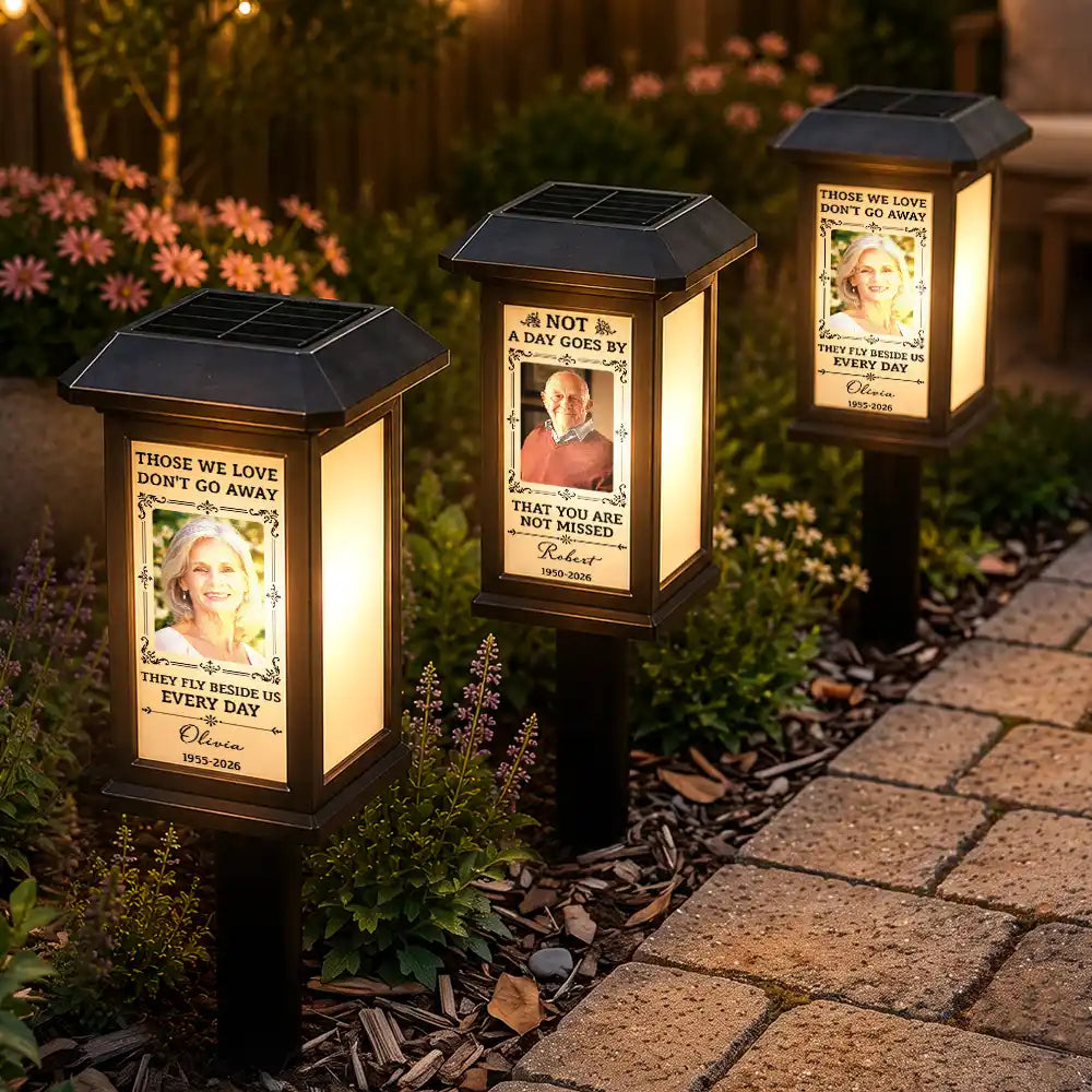 Top Market, Christmas, Custom Photo, Sympathetic, Family, Memorial, Upload Full Photo - Custom Photo Memorial Not A Day Goes By That You Are Not Missed - Personalized Solar Garden Light