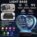 Memorial, Custom Photo, Pet Lovers, Sad - Custom Photo Memorial Once By My Side Forever In My Heart - Personalized Crystal Heart