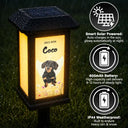 Christmas,Custom Photo,Sympathetic,Pet Lovers,Memorial,Remove BG Photo,Icon - Custom Photo Memorial Pet Flowers Rainbow Angel Wings - Personalized Solar Garden Light