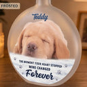 Christmas,Custom Photo,Pet Memorial,Sympathetic,Pet Lovers,Memorial,Remove BG Photo - Custom Photo Memorial Pet Forever In My Heart - Personalized Round Flat Bottle Light