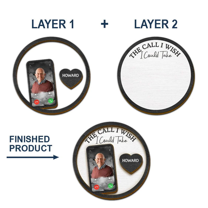 Memorial,Custom Photo,Gift For Father,Family,Gift For Mother,Sad - Custom Photo Memorial The Call I Wish I Could Take - Personalized Custom Shaped Car Visor Clip