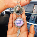 Custom Photo,Memorial,Gift For Father,Gift For Mother,Family - Custom Photo Memorial Walk Beside Us Everyday - Personalized Photo Pendant Charm