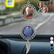 Custom Photo,Memorial,Gift For Father,Gift For Mother,Family - Custom Photo Memorial Walk Beside Us Everyday - Personalized Photo Pendant Charm