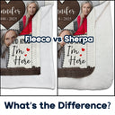 Custom Photo, Memorial, Family, Sad - Custom Photo Memorial When You Miss Me - Personalized Fleece Blanket, Sherpa Blanket