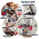 Custom Photo, Memorial, Family, Sad - Custom Photo Memorial When You Miss Me - Personalized Fleece Blanket, Sherpa Blanket