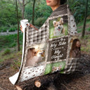 Pet Lovers,Pet Mom,Pet Dad,Pet Couple,Dog Lovers,Dog Mom,Dog Dad,Dog Couple,Cat Lovers,Cat Mom,Cat Dad,Cat Couple,Memorial,Custom Photo,Sad,Christmas - Custom Photo Memorial You Were My Favorite Hello And Hardest Goodbye - Personalized Fleece Blanket, Sherpa Blanket