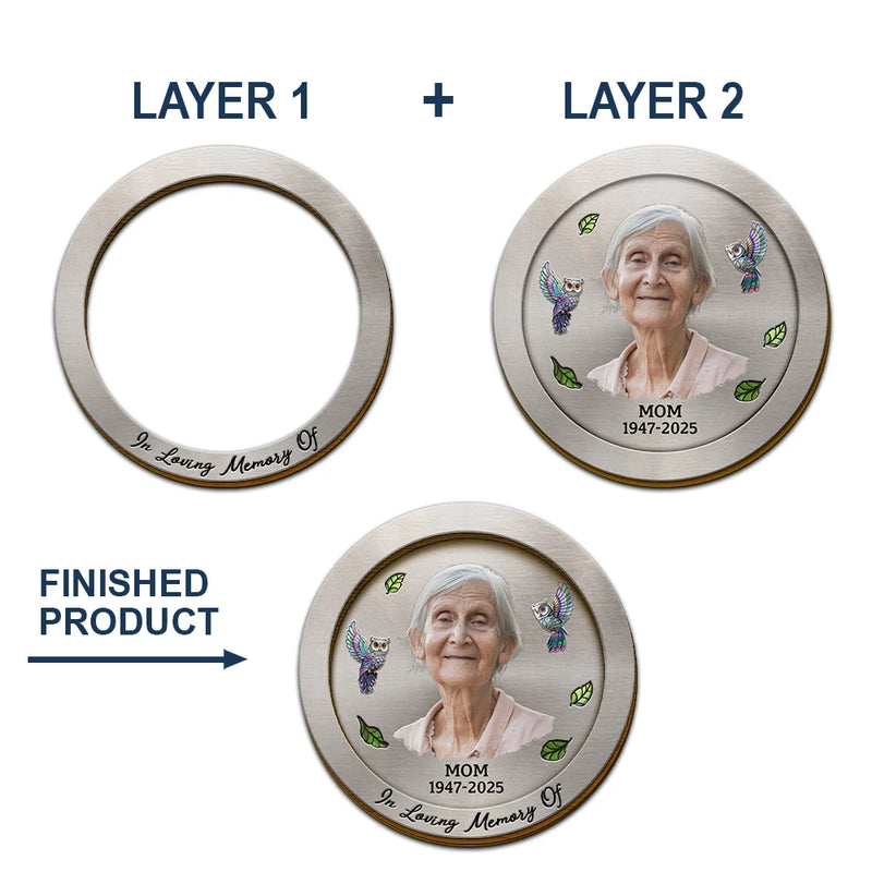 Custom Photo,Memorial,Family,Sad - Custom Photo Memorial Your Wings Were Ready - Personalized Custom Shaped Car Visor Clip