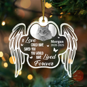 Pet Lovers,Pet Mom,Pet Dad,Dog Lovers,Dog Mom,Dog Dad,Cat Lovers,Cat Mom,Cat Dad,Memorial,Christmas,Sad,Gift For Women,Gift For Men,Custom Photo - Custom Photo Memorial Your Wings Were Ready My Heart Was Not - Personalized Custom Shaped Acrylic Ornament