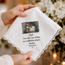 Parents,Grateful,Custom Photo,Wedding,Upload Full Photo,Custom Text - Custom Photo Mom Dad Of Bride Groom - Personalized Handkerchief