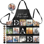 Custom Photo,Family,Gift For Mother,Gift For Father,Happy,Photo,Grateful - Custom Photo Mom Dad We Love You - Personalized Apron