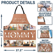 Custom Photo,Family,Gift For Mother,Gift For Father,Happy,Photo,Grateful - Custom Photo Mom Dad We Love You - Personalized Apron