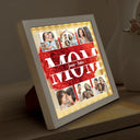 Gift For Mother,Family - Custom Photo Mom We Love You - Personalized LED Light Flower Shadow Box