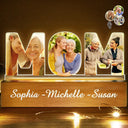 Gift For Mother,Gift For Grandma,Custom Photo,Love,Happy - Custom Photo Mommy Grandma Custom Kid Grandkid Name - Personalized Custom Shaped LED Light