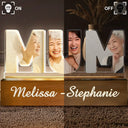 Gift For Mother,Gift For Grandma,Custom Photo,Love,Happy - Custom Photo Mommy Grandma Custom Kid Grandkid Name - Personalized Custom Shaped LED Light