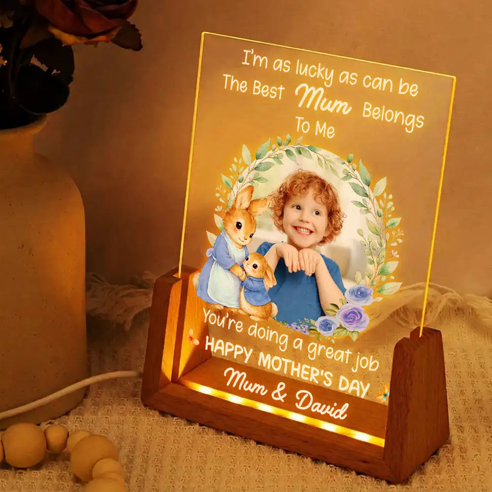 New Mom,Mom - Children,Gift For Mother,Love,Happy - Custom Photo Mommy You're Doing A Great Job - Personalized Night Light