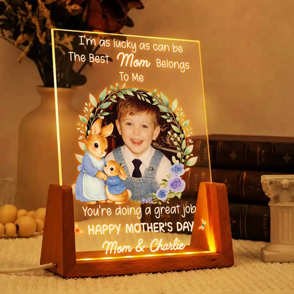 New Mom,Mom - Children,Gift For Mother,Love,Happy - Custom Photo Mommy You're Doing A Great Job - Personalized Night Light