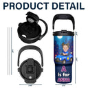 Gift For Kids,Gift For Grandkids,Happy,Back To School - Custom Photo Monogram Kid Toy Car - Personalized 30oz Tumbler With Handle