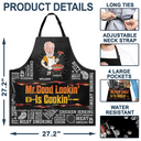 Gift For Father, Gift For Grandpa, Grilling, Funny, Custom Photo - Custom Photo Mr. Good Looking Is Cooking Meat Smocking Grilling - Personalized Apron