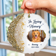Custom Photo,Pet Memorial,Sympathetic,Pet Lovers,Memorial,Upload Full Photo - Custom Photo My Favorite Hello And My Hardest Goodbye - Personalized Resin Ornament