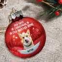Christmas, Happy, Dog Lovers, Pet Lovers, Cat Lovers - Custom Photo My First Christmas In My Forever Home - Personalized Ball Ornament