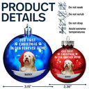 Christmas, Happy, Dog Lovers, Pet Lovers, Cat Lovers - Custom Photo My First Christmas In My Forever Home - Personalized Ball Ornament