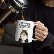 Gift For Couples,Gift For Husband,Gift For Wife,Gift For Boyfriend,Gift For Girlfriend,Pet Lovers,Pet Couple,Dog Lovers,Dog Couple,Cat Lovers,Cat Couple,Wedding,Wedding Anniversary,Married ,Engaged,Love - Custom Photo My Humans Are Getting Engaged Married - Personalized White Edge-to-Edge Mug