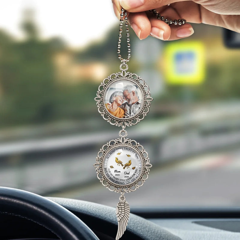 Memorial,Sad,Custom Photo - Custom Photo My Mind Still Talk To You - Personalized Photo Pendant Charm