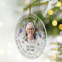 Memorial,Sad,Christmas - Custom Photo My Mind Still Talks To You - Personalized Circle Acrylic Ornament